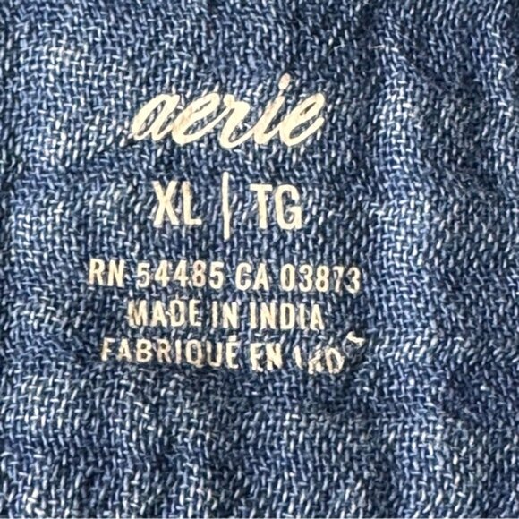 Aerie Gauzy Romper Size XL Missing Belt 100% Cotton - Picture 10 of 11